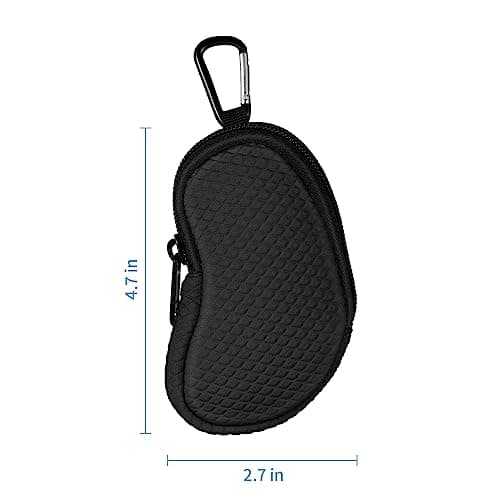 MEDMAX Étui de Transport pour Asthma inhalator, Sac de Rangement léger protection en néoprène avec mousqueton, inhalateur non inclus (étui uniquement) (Noir)