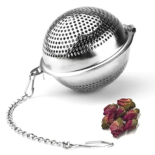YSTrillion Filtres à Thé 2 pièces Boule De Passoire à Thé,Filtre à Thé En Acier Inoxydable,Filtre à Thé avec Chaîne pour Infuser du Thé en vrac et Des Epices
