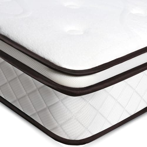 wowttrelax Matelas 140 x 190 24cm Épaisseur, Hybride Matelas à Ressorts Ensachés et Mousse à Mémoire de Forme, 7 Zones Orthopédique Matelas, Certifié Oeko-Tex, 99 Nuits d'Essai