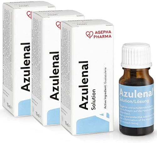 Solution Azulenal pour Aphtes, Ulcères D'estomac, Gingivite Et Ulcères Peptiques | Traite Les Problèmes De Digestion et Les Infections De La Gorge | Puissant Anti-Inflammatoire Avec Guaiazulene