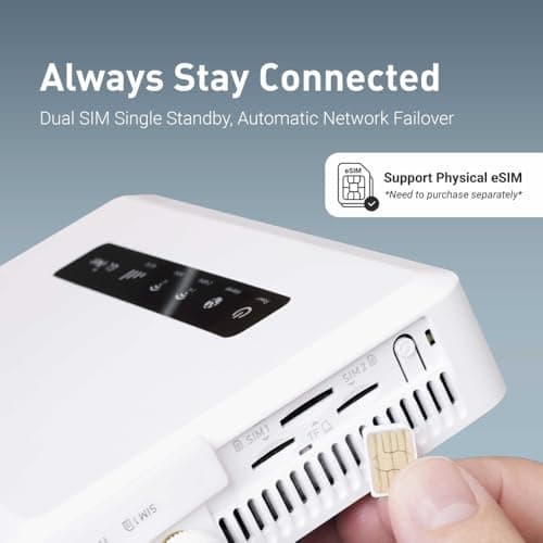 GL.iNet GL-X3000 (Spitz AX) 5G NR AX3000 Cellular Gateway Router, Wi-FI 6, Multi-WAN, & Detachable Antennas, Dual-SIM, OpenVPN & WireGuard Client/Server, OpenWrt, MU-MIMO, Secure RV Internet