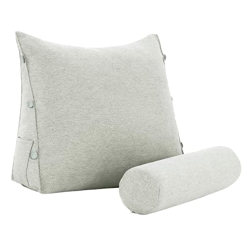 BNCKTRD Coussin de dossier avec traversin, 45 cm, coussin de lecture, coussin cale, pour tête de lit, coussin de lit, coussin de soutien de la nuque, coussin de soutien de la nuque, coussin de lecture