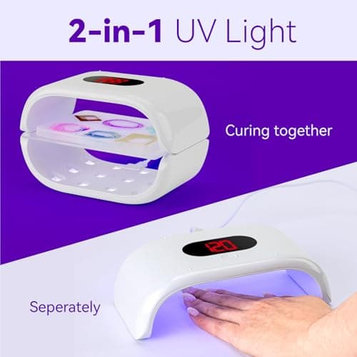 ISTOYO Lampe UV pour Résine à Deux Faces, Lumière UV pour Résine avec Affichage Numérique, Réglage de Temps plus Long (2m, 3m, 5m), Split Usagable, pour le Durcissement de la Résine, Moules en Résine