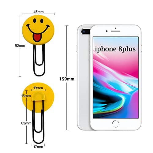 Signets Emoji mignon, Signet de trombone drôle, Marqueur de livre émoticône nouveauté pour enfants, filles, garçons, étudiant (aléatoire 10PCS)