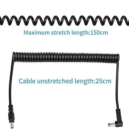 Cordon d'alimentation DC 5.5mm x 2.1mm, câble Adaptateur DC 5.5mm x 2.1mm mâle vers mâle Droit,Stretched up to 1.5M