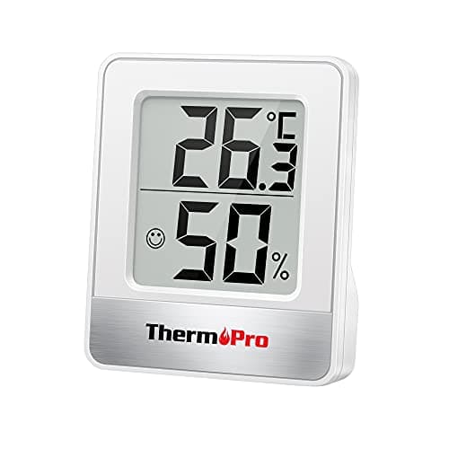 ThermoPro TP49 Petit Hygromètre Numérique Thermomètre Intérieur Thermomètre D'ambiance Moniteur de Température et Humidimètre pour Le Confort du Bureau à Domicile Thermomètre de Reptile