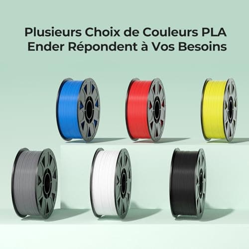 Creality Filament Ender-PLA 1.75mm, 1KG Bobine Résistant pour Imprimante 3D, Neatly Wound Impression Fluide, Non Colmatage et Déformation, Précision dimensionnelle +/- 0.02 mm (Blanc)