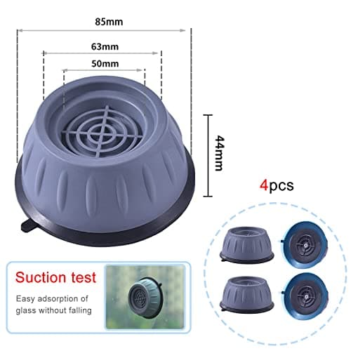 Nutabevr 4 Pièces Pied Anti Vibration Machine a Laver, Amortisseurs lave linge,Pied Machine a Laver,Tampons À Pied Machine À Laver Pour Machines à Laver SéChoirs Et Meubles,Réfrigérateur,Gray