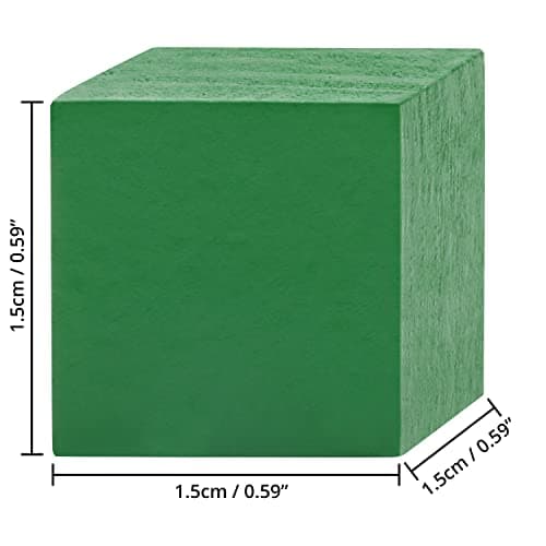 Belle Vous Cube Couleur en Bois (Lot de 100) - 1,5 x 1,5 x 1,5 cm - Bois Cube Carré de 6 Couleurs - Cube Bois Enfant, Travaux Manuels, Fabrication de Puzzle, Jouets Éducatifs