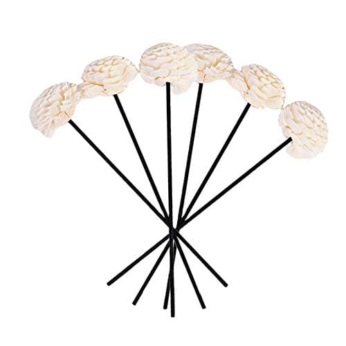 FGYZYP Lot de 6 bâtonnets en rotin pour diffuseur de parfum, aromathérapie, bâtonnets d'huiles essentielles, recharges décoratives en rotin naturel pour la maison, le bureau