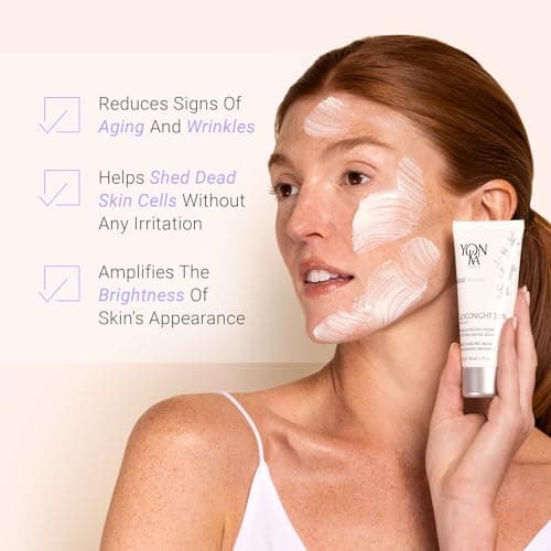 Yon-Ka Glyconight 10% Masque – Masque Peeling de Nuit à l’Acide Glycolique – Anti-Âge, Éclat et Renouvellement Cutané – Formule Clean & Vegan – 50 ml
