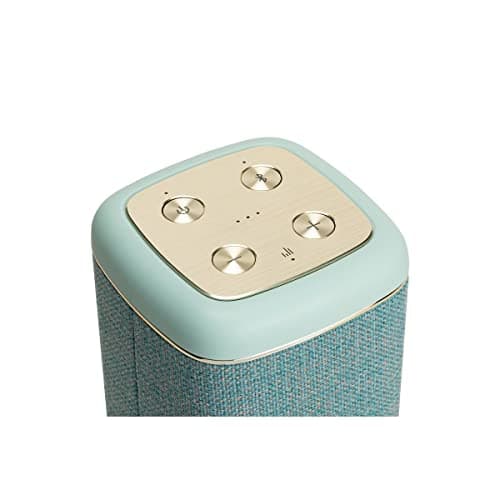 Roberts Enceinte Bluetooth Beacon 335 - Portable, Rechargeable, Autonomie 15h, Deux radiateurs de Basses passifs, Amplificateur de Basses, égaliseur, Appairage stéréo Bleu Ciel