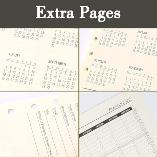 Feuilles A5 Recharge Papier Recharges pourMJournaux Insertions pour Carnets de Notes Papier Supplémentaire A5 Convient Aux Classeurs à 6 Anneaux de Format