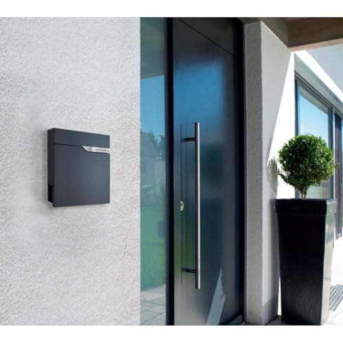 Metzler Boîte aux Lettres Anthracite Plaque de Nom remplaçable | Ebenhard