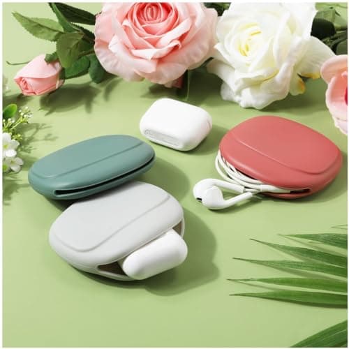 JJiaoLinin Mini Pochette, 4 Pièces Organisateur de Câble, étui pour Casque en Silicone, Petit étui de Rangement, pour Écouteurs Étui pour Écouteurs Mini Sac de Rangement Mini Boîte à Clés