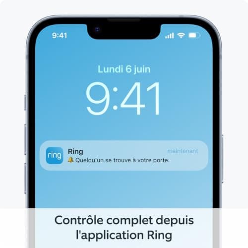 Nouvelle Ring sonnette vidéo sans fil (Battery Video Doorbell) avec vidéo HD en plan moyen | Installation facile (5 min) par soi-même | avec batterie intégrée I Essai Ring Home gratuit 30 j.