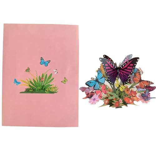LIANRISES Carte Fete Des Meres Carte Anniversaire Femme Carte Anniversaire Carte De Remerciement Papillons Carte Pop Up Carte Anniversaire 3d