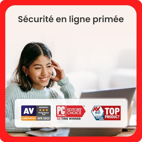 McAfee Total Protection 5 appareils 2025 | 15 mois |VPN sécurisé, logiciel de sécurité avec antivirus, gestionnaire de mots de passe et surveillance de l'identité | Téléchargement