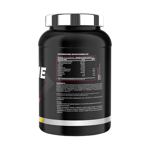 Superset Nutrition - Creatine Hardcore (1,5kg) - Poudre soluble - 3g de créatine monohydrate par dose, BCAA, Glucides - Récupération optimale et puissance - Adaptée aux sports intenses - Tropical