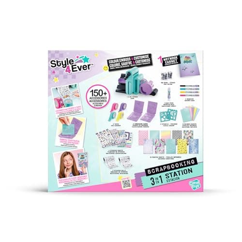 Canal Toys - Studio de Scrapbooking 3 en 1 - Carnet à Personnaliser - Kit Atelier Loisir Créatif Enfant - 150+ Accessoires DIY - Cadeau Fille - Dès 6 Ans - OFG 275