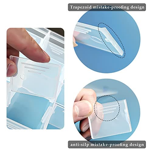 DIFIT , Boite de Rangement Plastique avec Séparateurs Réglables 34 Compartiments, Boite Rangement pour Artisanat, Perles etc, Boite Lot de 1
