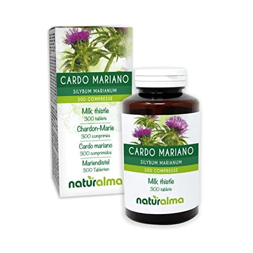 Chardon-marie (Silybum marianum) herbe et fruits Naturalma - 150 g - 300 comprimés - Complément alimentaire - Naturel et Végétalien