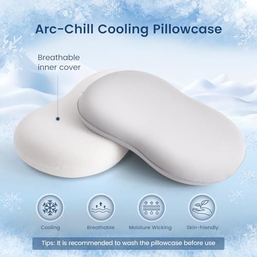 Elegear Oreiller Memoire Forme Cervical Ergonomique avec Support à Ressorts Oreiller Ergonomique Cervical Anti Ronflement Taie d'oreiller Rafraîchissante 60 x 40 x 10cm