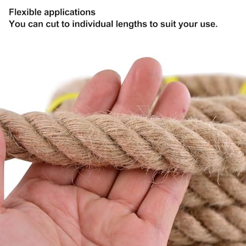 LZ.MZXU Corde de Jute 26mm x 10M Ficelle Jute Naturel Ficelles de Jardin Corde Corde Chanvre pour l'artisanat Jardinage Décoration Créatifs DIY l'emballage Cadeau