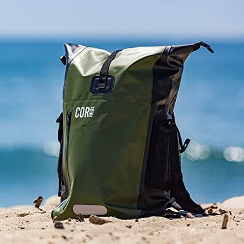 COR Surf Dry Bag Sac Imperméable | Sac à Dos étanche 25 l Avec Protection pour Ordinateur Portable (Vert 25L)