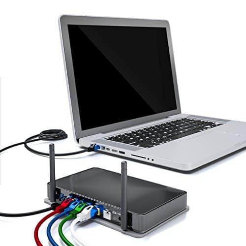 deleyCON 5x 0,5m CAT6 Set de Câbles Réseau - Court 50cm U-UTP RJ45 CAT-6 Câble LAN Câble Patch Ethernet Câble DSL Switch Routeur Modem Répéteur Panneau de Brassage - Coloré