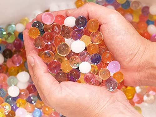 Risai Water Balls, Crystal Gel Beads Perfect for Hydrogel Plants Vase Filler, Centerpiece Silicone Orbs, Non-Toxic Clear Jelly Gems, Growing Bead 600pcs Multi, 10g