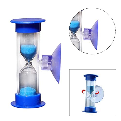 Sablier 3 min - Sable bleu - Sans pile - Minuteur de douche - Économie d'eau - Minuteur de brossage des dents