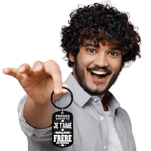 Allpeak Cadeau Frere Cadeau Homme - 2024 Le Grand Frère Porte Clef Cadeau Anniversaire Frere, Cadeau Frere Noel, Idee Cadeau Homme, Cadeau Homme Anniversaire, Cadeau Homme Original, Idée Cadeau Homme