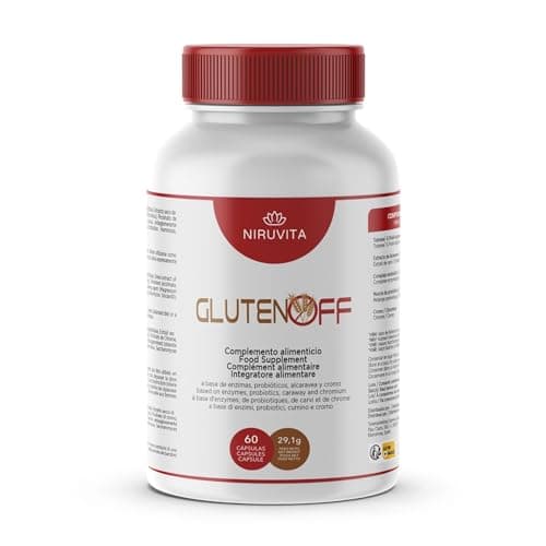 NIRUVITA | Sans gluten | Complément alimentaire | Optimise la digestion et améliore l'absorption des nutriments |Avec enzymes, probiotiques, carvi et chrome | Flore intestinale équilibrée | 60 Gélules