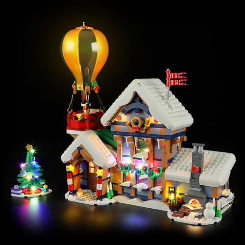 BRIKSMAX Kit d'éclairage LED pour LEGO Icons Le bureau de poste du Père Noël - Compatible avec Lego 10339 Modèle de blocs prédéfinis - Ne pas inclure le jeu Lego
