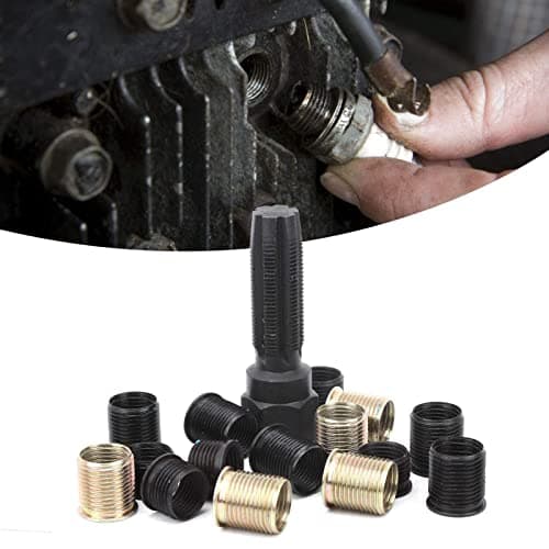 Outil de réparation de filetage, Outils et dépannage Kits de réparation de filetage de bougie d'allumage M14x1.25 Kit de rechapage en acier au carbone
