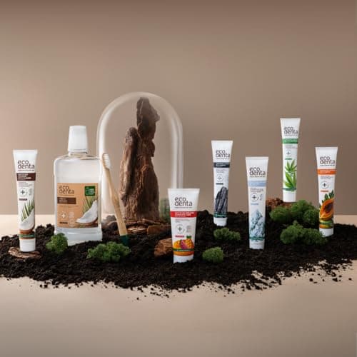 Ecodenta Bain de Bouche Antibactérien - Bain de Bouche sans Fluor - Bain de Bouche à la Noix de Coco Certifié Bio Sans Alcool Lutte Contre la Mauvaise Haleine 500 ml
