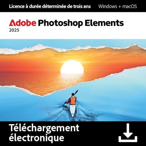 Adobe Photoshop Elements 2025 |Licence 3 ans | 1 appareil |1 Usager|PC/Mac|Téléchargement | Standard | Ajoutez du mouvement grâce à quatre nouvelles actions rapides en un clic. appareil