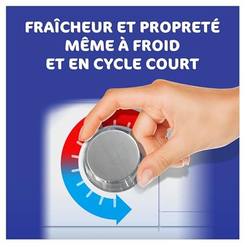 Dash 2in1 Lessive Liquide 102 Lavages, Envolée D’Air, Avec une Touche d’Huiles Essentielles et de Lenor, Fabriquée en France