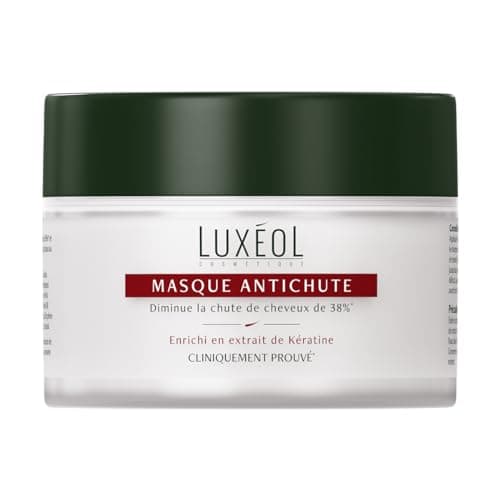 LUXÉOL - Masque Cheveux Antichute - Volume & Brillance - Diminue La Chute De Cheveux - Soin Cheveux Enrichi En Extrait De Kératine - Fabriqué En Europe - 200ml