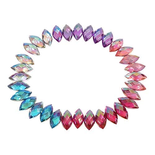 500 pcs AB Gemmes Strass Acrylique Rhinestone à Coudre Oeil de Cheval pour Accessoires Décoration de Vêtement(01Blanc)