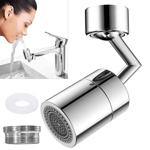 Pivotant Aérateur de Robinet Aérateur de Robinet Mousseur Robinet Cuisine Embout Robinet Salle de Bain Rotating Faucet Aérateur Robinet 2 Modes Adaptés a la Salle de Bain et a la Cuisine