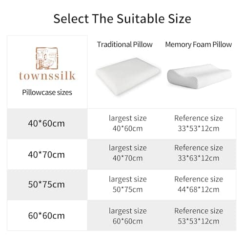 townssilk Housse de coussin double face, 65 x 65 cm, 100 % soie de mûrier pure, 82,46 g/m2 (19 mommes), convient pour la peau et les cheveux, avec fermeture éclair cachée, 600 fils, taupe