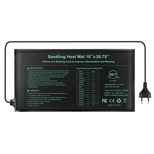 RIOGOO Electronique Tapis Chauffant 24x52cm, Coussin de Chauffage hydroponique imperméable pour l'usine de Reptile de Graine avec la Protection Contre la Puissance sûre et Durable CE certifié