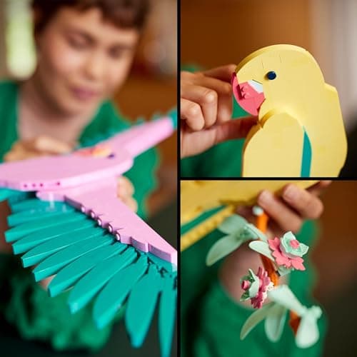 LEGO Art La Collection Faune – Les Perroquets Ara, Décoration Murale de Motif d'Oiseau, avec Image de Perroquet, Activité Manuelle pour Adultes, Cadeau pour Femmes, Hommes, Elle et Lui 31211