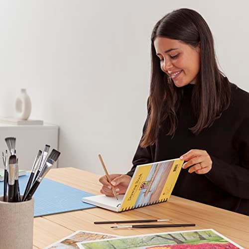 Elan Carnet de Dessin A5, 50 Feuilles 200gsm Papier Lisse, Cahier de Dessin A5, Bloc de Dessin A5, Drawing Book A5, Bloc Dessin à Reliure Spirale, Papier de Dessin, Carnet Dessin Professionnel