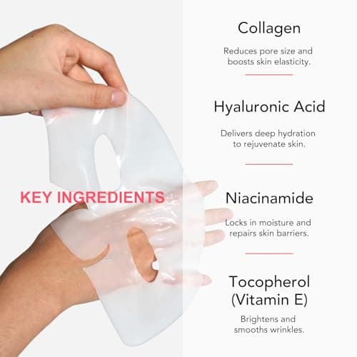 Masque Au Collagène, Masque Collagène, Masque Hydratation Profonde, Hydratation Hyaluronique Profonde, Booster De Collagène Avancé, Réduire Les Rides Et Ridules (Rose 4pcs)