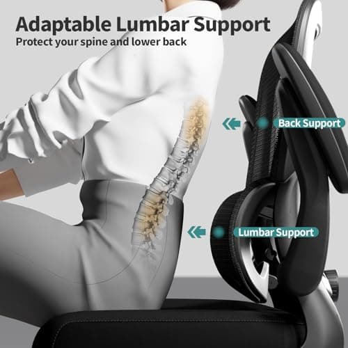 TRALT Chaise de Bureau Chaise de Bureau Mesh Ordinateur de Bureau avec Roues Chaise de Bureau Ergonomique Hauteur réglable Chaise pivotante Chaise de Travail (Noir)