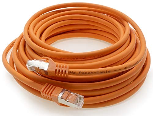 2,0 m - orange - lot de 5 câbles réseau CAT.7 câble patch SFTP PIMF LSZH câble Gigabit Lan 10Gb s câble brut cat7 avec connecteur RJ45 Cat6a compatible avec CAT5 CAT6 cat7 cat8