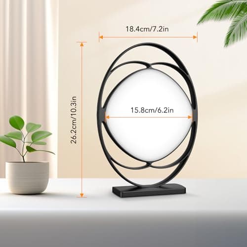 Lampe lumière du jour, lampe de luminothérapie 10000 Lux sans UV,lumière du jour avec 3 températures de couleur,4 minuteries,5 intensités lumineuses réglables,lampe solaire fonction mémoire(Noir)